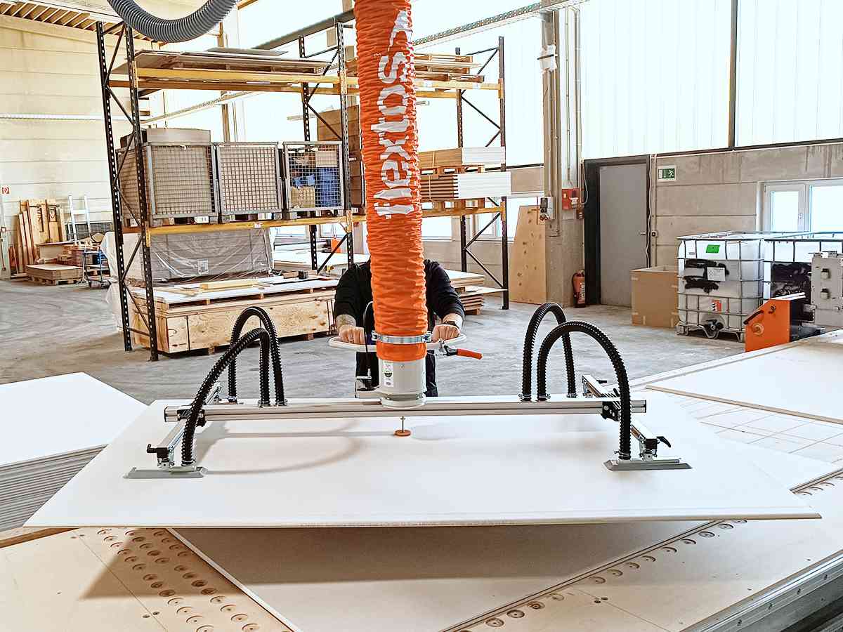 flextos Lifting systems for gypsum boards VAL ergonomic lifting